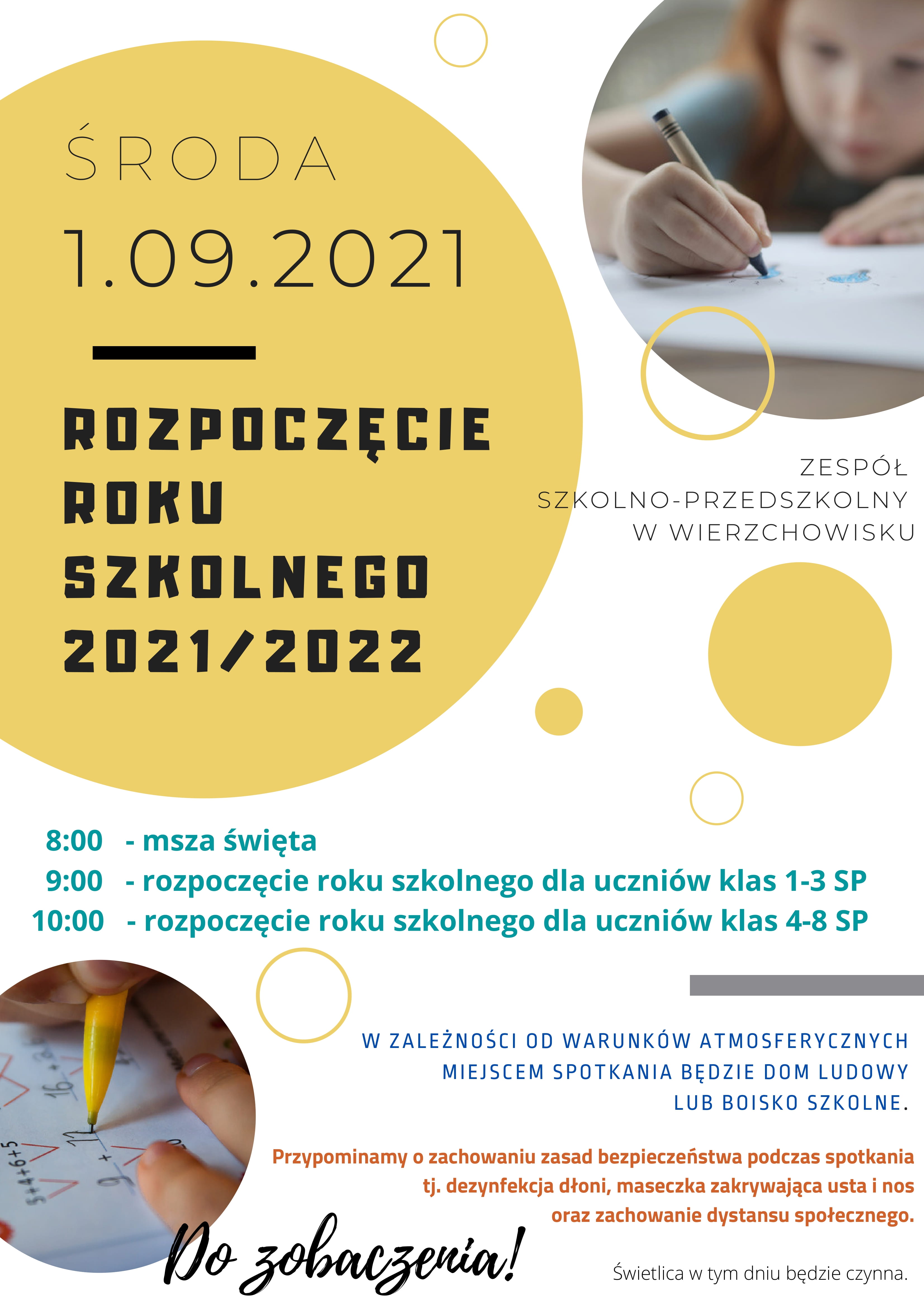 plakat na rozpoczecie roku szk